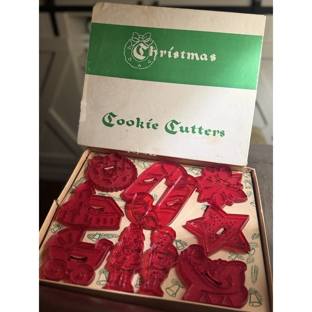 Vintage Plastic Christmas Cookie Cutters Complete Educational Products Company